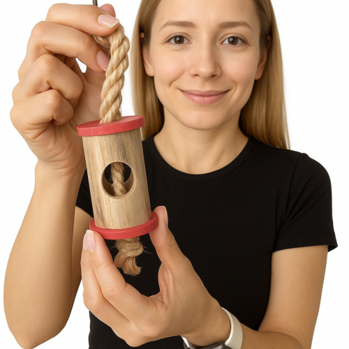 Bambusová skrýš – hračka pro malé a střední papoušky od ParrotPlanet.cz