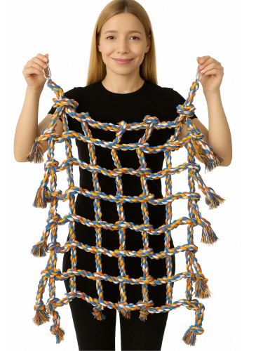 Bavlněná SÍŤ na lezení pro velké a malé papoušky, velikost M od ParrotPlanet.cz