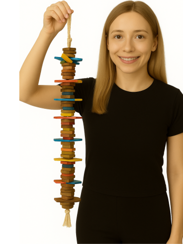 Jumpy Jumper Large – dřevěná hračka pro papoušky  od ParrotPlanet.cz