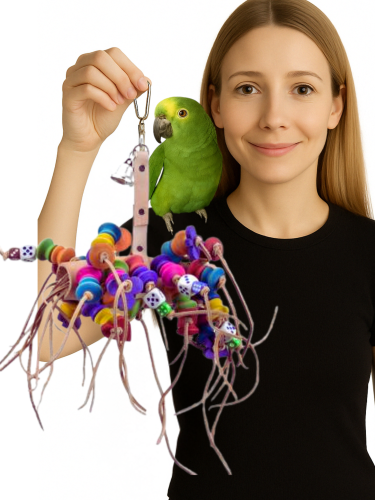 Barevná medúza – hračka pro střední a velké papoušky od ParrotPlanet.cz