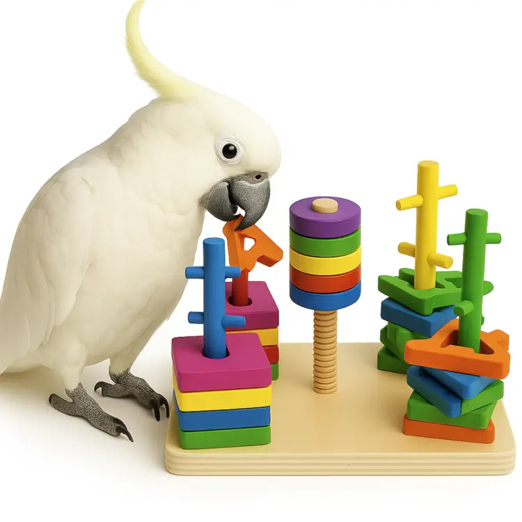 Veselá logická skládačka | Puzzle | Interaktivní hračka pro střední a velké papoušky od ParrotPlanet.cz