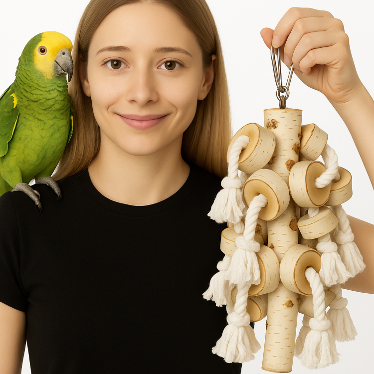 Parrot Planet Prirozene – Březová tyč XL – Hračka pro velké papoušky XL – 1,5 kg od parrotplanet.cz
