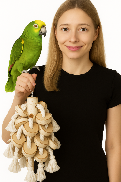 Parrot Planet Prirozene – Březová tyč XL – Hračka pro velké papoušky XL – 1,5 kg od parrotplanet.cz
