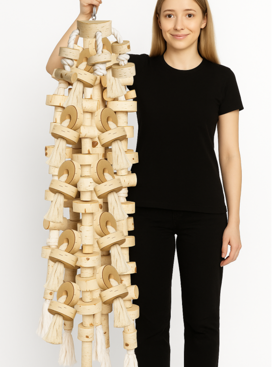 Parrot Planet Prirozene – Gigant na provázcích – Hračka pro velké papoušky XXXL – 15 kg od ParrotPlanet.cz