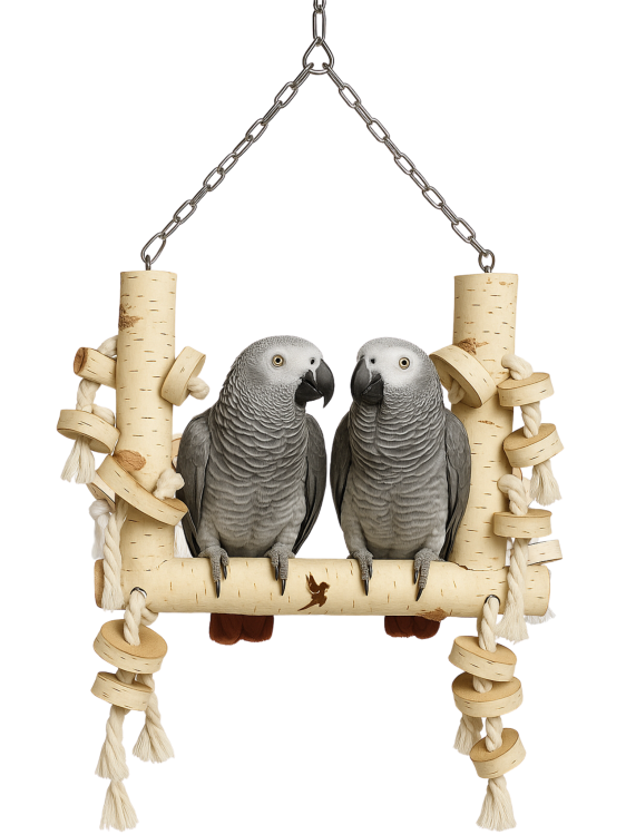 Parrot Planet Prirozene – Březová houpačka pro velké papoušky od Parrotplanet.cz