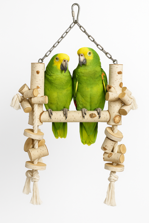 Parrot Planet Prirozene – Březová houpačka pro velké papoušky od Parrotplanet.cz