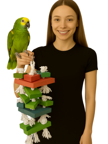 Parrot Planet Prirozene – Barevné klády L – Hračka pro velké papoušky XL od Parrotplanet.cz