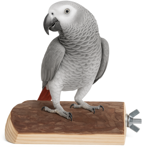 Přírodní Ploché Bidýlko pro Malé a Střední Papoušky | Dřevěná Platforma 10 x 15 cm ParrotPlanet.cz