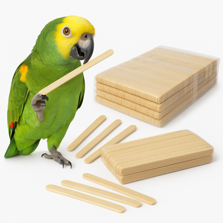 PŘÍRODNÍ Tyčinky pro papoušky SIMPLEX S/M do tlapky nebo náhradní díly DIY 50 kusů od ParrotPlanet.cz