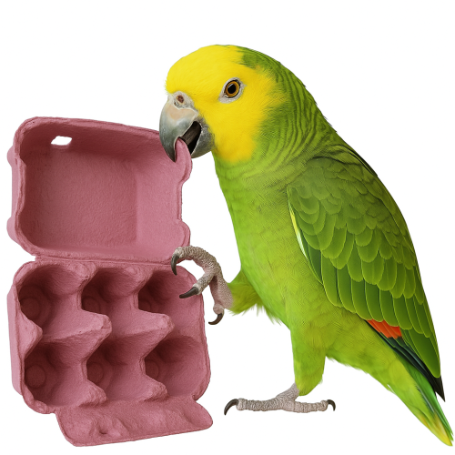 Velká papírová klec – růžová pro střední a velké papoušky od ParrotPlanet.cz