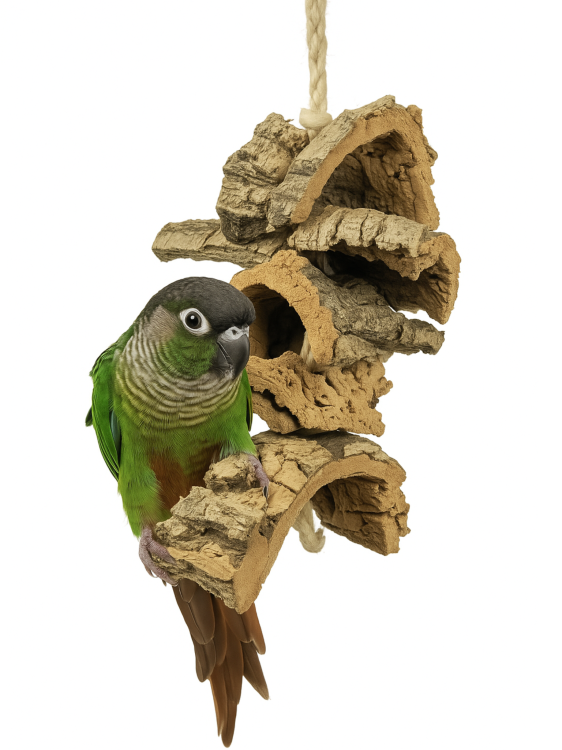 Přírodní hračka z kůry dubu korkového S od ParrotPlanet.cz