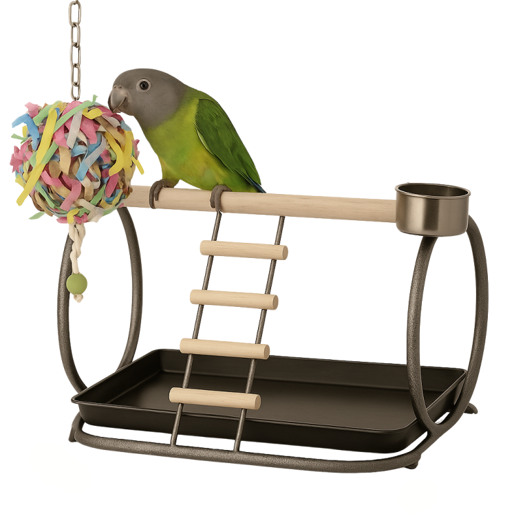 Hřiště pro střední a velké papoušky | tmavé od ParrotPlanet.cz
