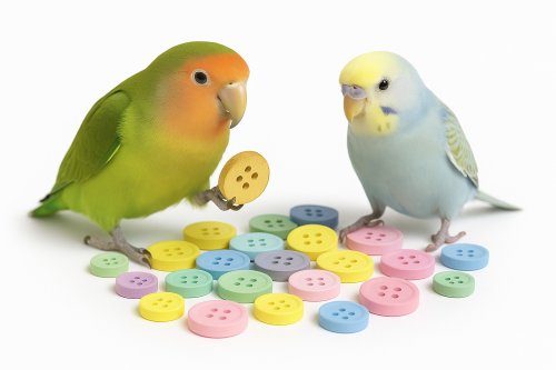 Pastelové knoflíčky – náhradní díly pro výrobu hraček pro papoušky DIY nebo hračka do tlapky 30 kusů od ParrotPlanet.cz