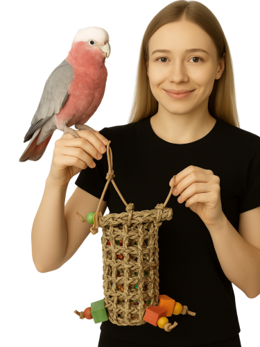 Krmící objímka – křupavá hračka pro všechny papoušky od ParrotPlanet.cz