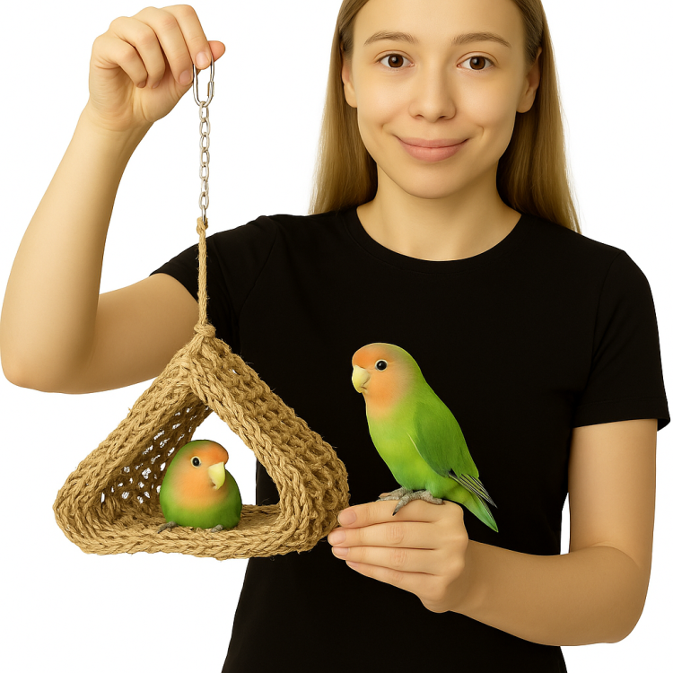 Úkryt z mořské trávy  – hračka pro malé a střední  papoušky od ParrotPlanet.cz