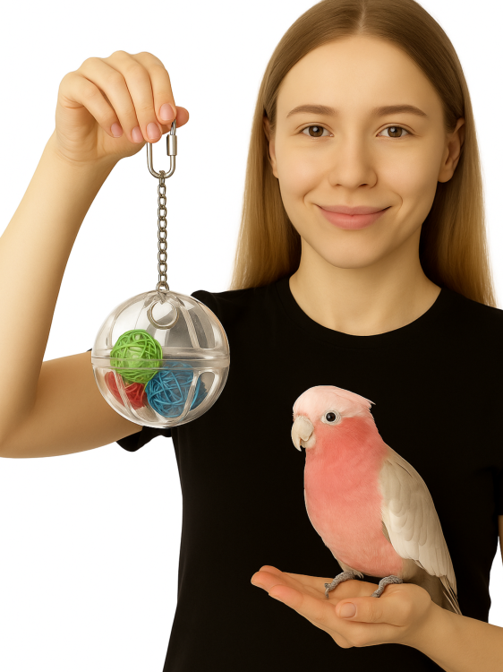 Hračka Bufet v míčku s míčky JAVA – pro všechny papoušky od ParrotPlanet.cz