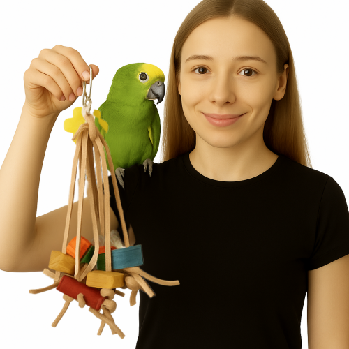 Roszpunka – kožená hračka pro všechny papoušky od ParrotPlanet.cz