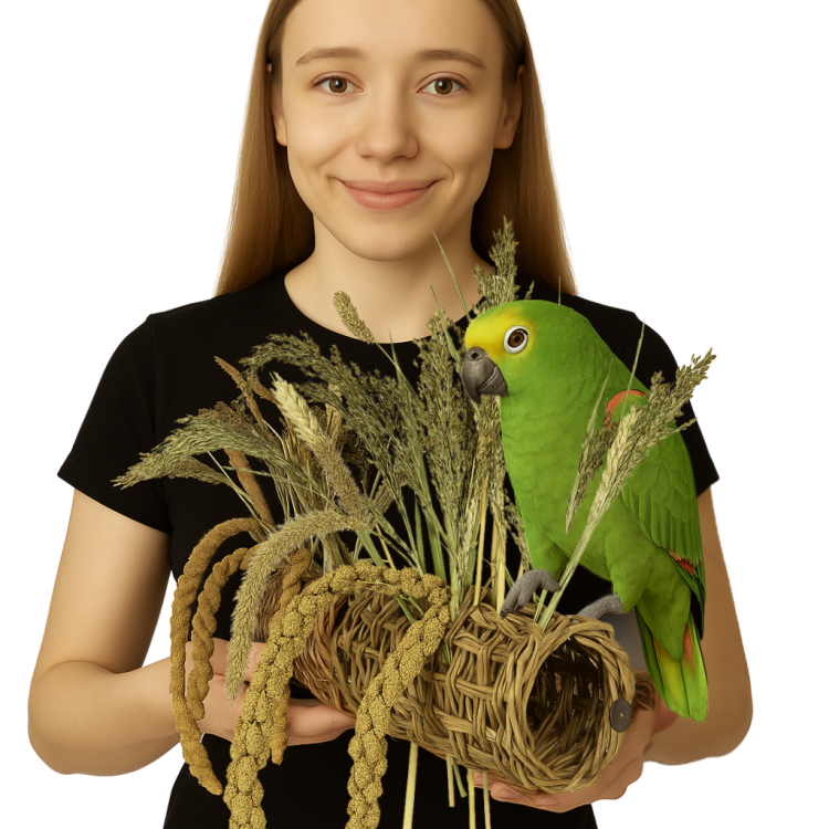 Proutěný tunel   - hračka pro malé papoušky od ParrotPlanet.cz