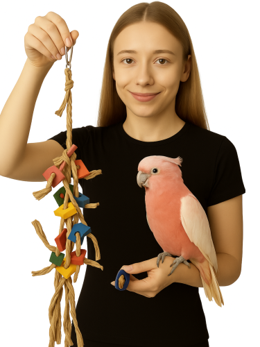 Barevný cop - hračka pro velké papoušky od ParrotPlanet.cz