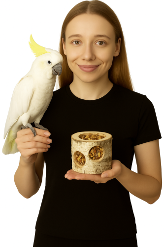 Mini pařez se semeny – pro všechny papoušky od ParrotPlanet.cz