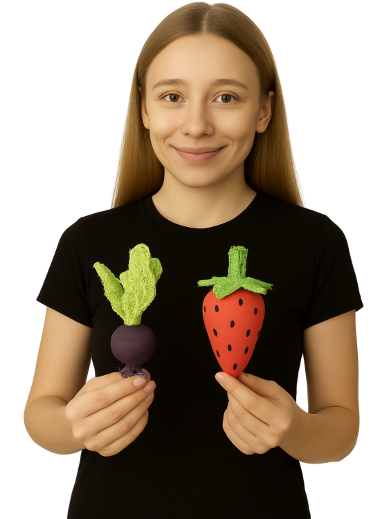 Zeleninový košík– hračky do tlapky pro papoušky 10 cm – 2 ks  od ParrotPlanet.cz