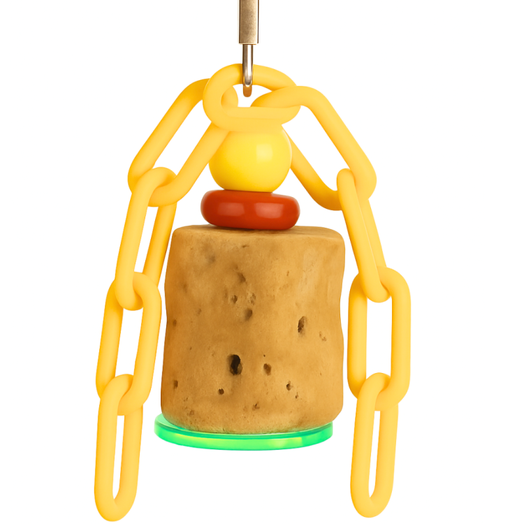 POLLY CACTUS – závěsný kaktus – přírodní minerál pro papoušky L od parrotplanet.cz