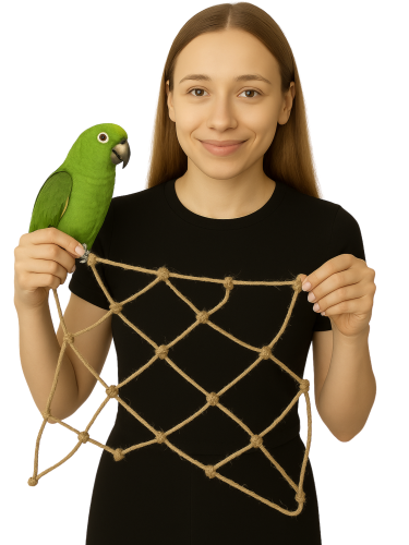 Síť na lezení a odpočinek – pro malé a střední papoušky od ParrotPlanet.cz