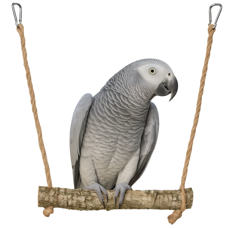 Přírodní houpačka z větví korkového dubu | pro malé a střední papoušky od ParrotPlanet.cz