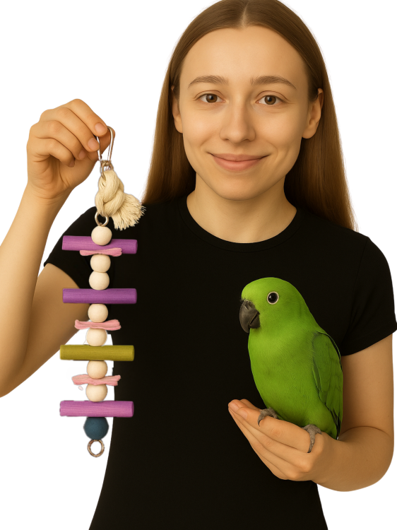 Papouščí Fiesta - Korálkový řetěz 28 cm pro vlnkovanou a nimfu – 28 cm od ParrotPlanet.cz