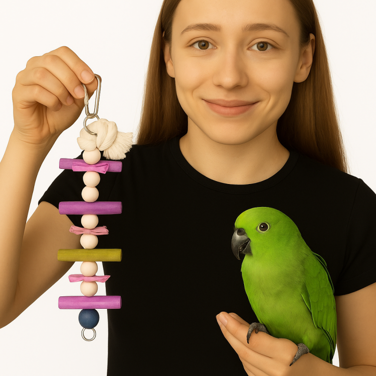 Papouščí Fiesta - Korálkový řetěz 28 cm pro vlnkovanou a nimfu – 28 cm od ParrotPlanet.cz