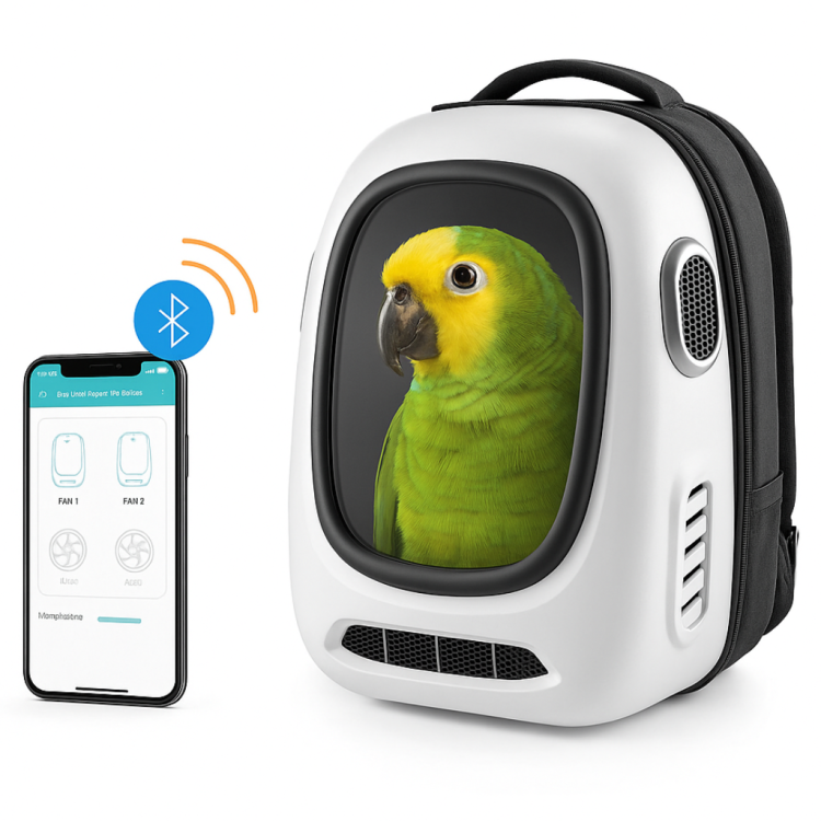 Inteligentní přepravník pro papoušky Instachew Trekpod Bílý (s podporou aplikace) od ParrotPlanet.cz