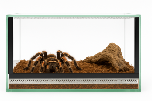 Terárium 30x20x20 cm – Pro pozemní pavouky | Škorpióny | suchozemské šneky | Sklo 4 mm, gilotina, ventilace nahoru–dolů od ParrotPlanet.cz