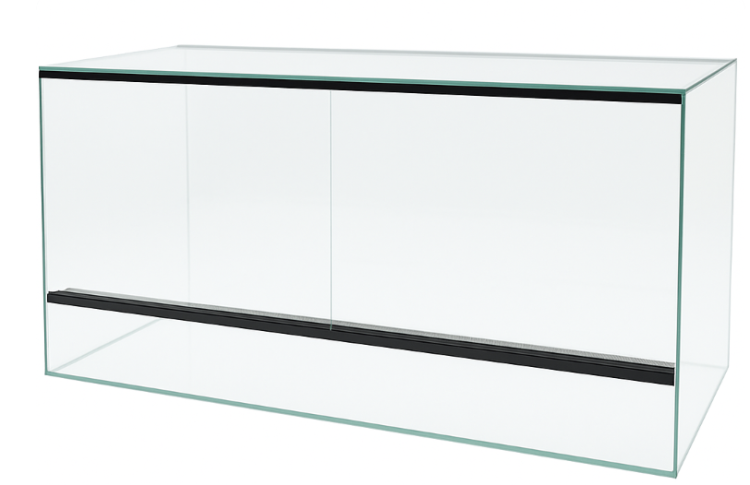 Terárium 100x50x50 cm – pro agamu vousatou, krajtu královskou a hady | Sklo 4 mm, posuvné dveře, ventilace nahoře–dole od ParrotPlanet.cz