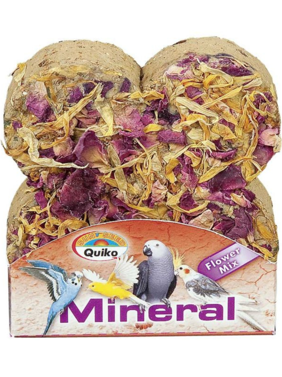 Minerální kostka s květinami a obilím – pro všechny papoušky od ParrotPlanet.cz