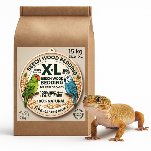 Bukové štěpky velikost XL – přírodní, hygienický podklad pro terária plazů 15 kg od ParrotPlanet.cz