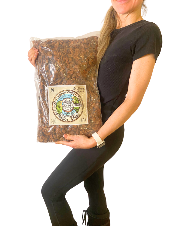 Terrarium Jungle Chip Mix – 100% přírodní kokosové chipsy pro plazy a exotická zvířata 10 L od ParrotPlanet.cz