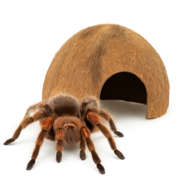 Polovina kokosu – přírodní domeček pro gekony, pavouky a exotická zvířata od ParrotPlanet.cz
