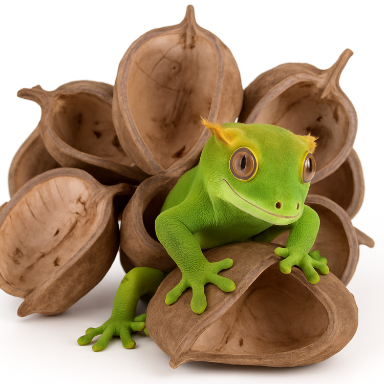 Přírodní ořech Buddy XL – úkryt a dekorace do terária pro plazy a pavouky od ParrotPlanet.cz