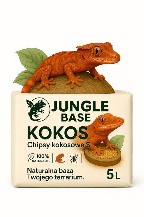 Jungle Base – KOKOS Kokosové chipsy S – Přírodní podestýlka pro plazy, pavoukovce a obojživelníky 5 litrů od ParrotPlanet.cz