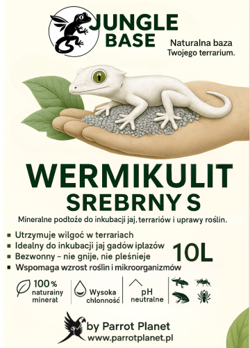 Jungle Base - Vermikulit Silver S – minerální substrát pro inkubaci vajec a terária 10 litrů od ParrotPlanet.cz