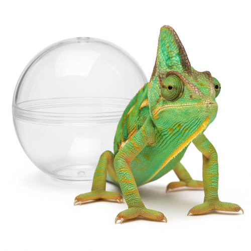 Smyslová koule pro plazy – obohacující hračka na pamlsky a bylinky od ParrotPlanet.cz