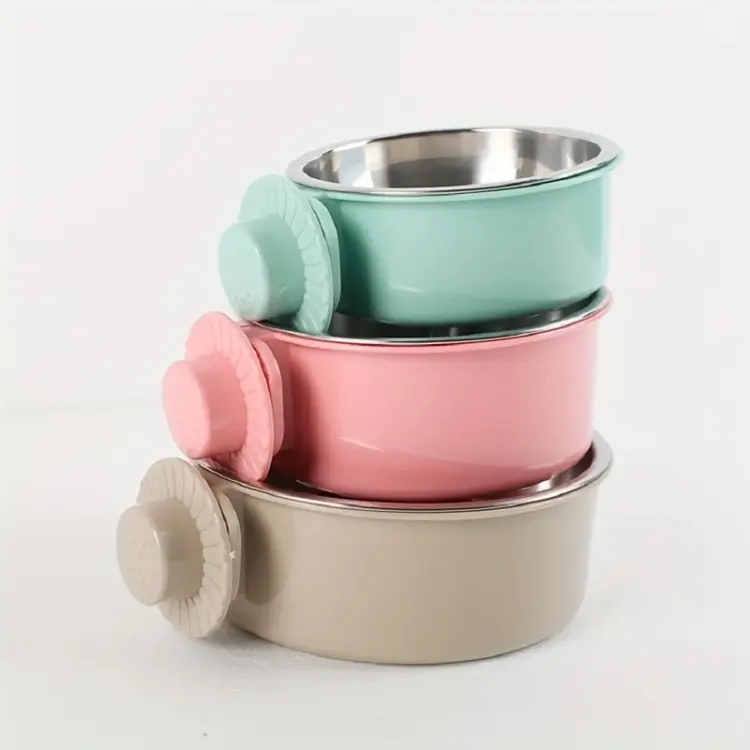 Roztomilá a praktická kovová miska velikosti S v pastelově růžové barvě | Parrot Planet od ParrotPlanet.cz