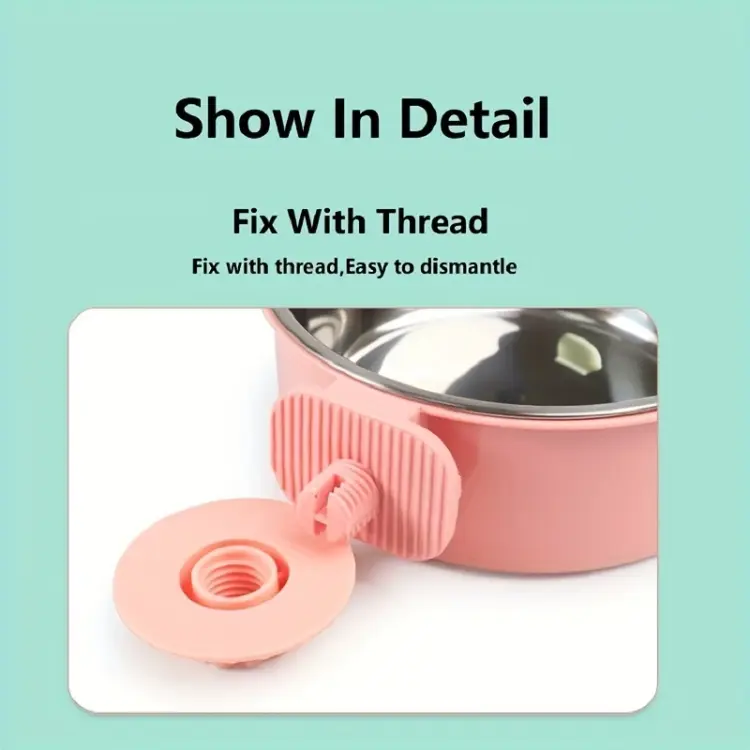 Roztomilá a praktická kovová miska velikosti S v pastelově růžové barvě | Parrot Planet od ParrotPlanet.cz