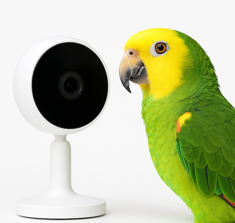 WIFI kamera – ovladatelná kamera pro sledování papoušků a jiných zvířat od ParrotPlanet.cz