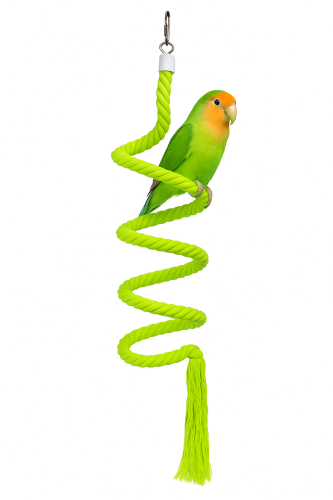 Sizalová spirála zelená – pro malé a střední papoušky od ParrotPlanet.cz