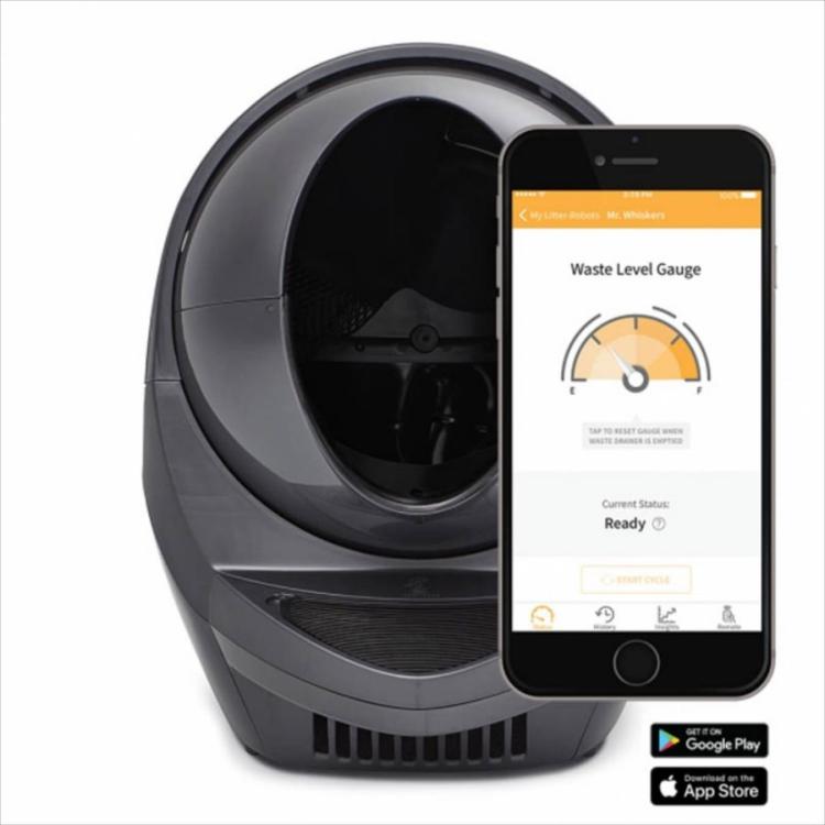 Automatická toaleta pro kočky, samočisticí toaleta Litter Robot III Connect WIFI Grey od ParrotPlanet.cz