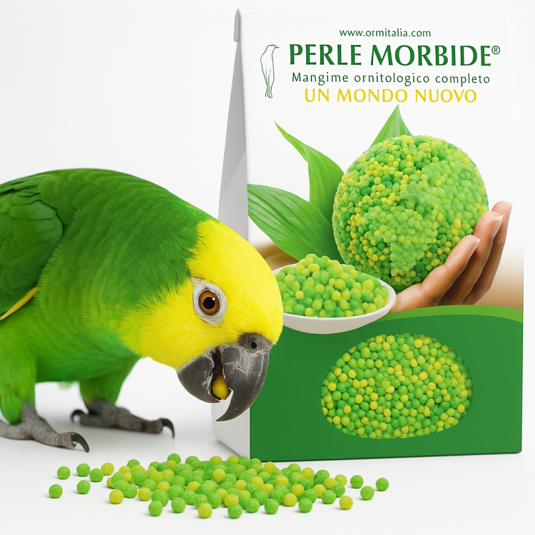 Ornitalia Perle Morbide – Lahodné klíčky v kuličkách pro všechny papoušky 800 g  od ParrotPlanet.cz