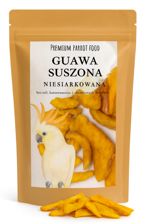 Premium Parrot Food | Sušená guava | Zdravé pamlsky pro všechny papoušky 100 g od ParrotPlanet.cz