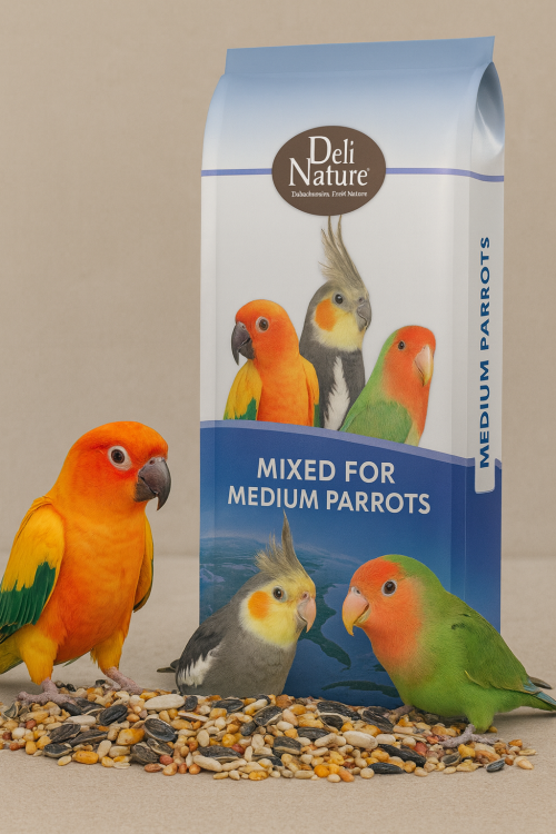 Deli Nature 59 – standardní směs pro střední papoušky, 30 % slunečnice, 15 kg od ParrotPlanet.cz