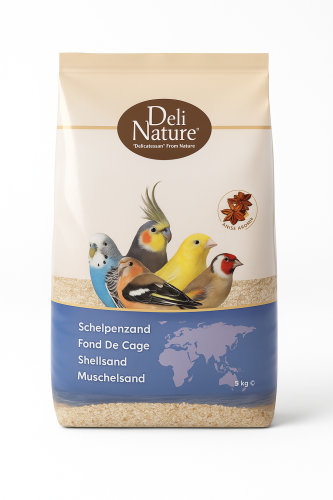 Deli Nature Piasek brązowy krzemowy z muszlami (anyżowy) 5kg od ParrotPlanet.pl